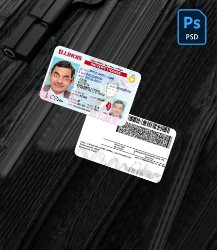 USA Illinois driving license PSD